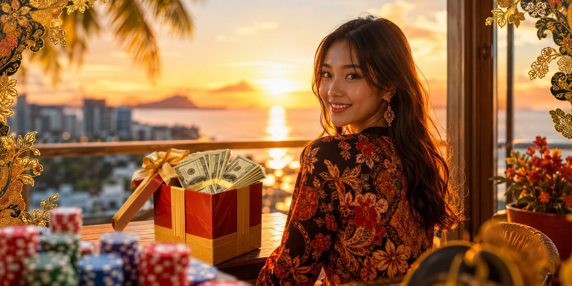 Suasana hiburan kasino bertema batik di Kota Kinabalu untuk ahli VIP